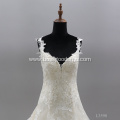 Sexy Sweetheart Luxury Spaghetti Strap Sleeveless Wedding Dress Bridal Gown Lace up Big Puffy Chapel Train